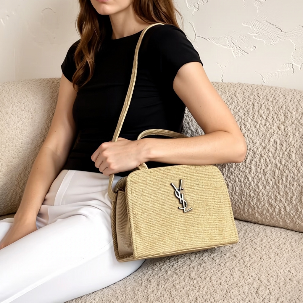 China Leather Stylish Side Bag for Women D130 BROWN